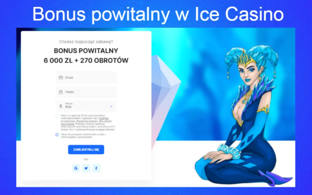 Bonusy powitalne i inne bonusy w Ice Casino