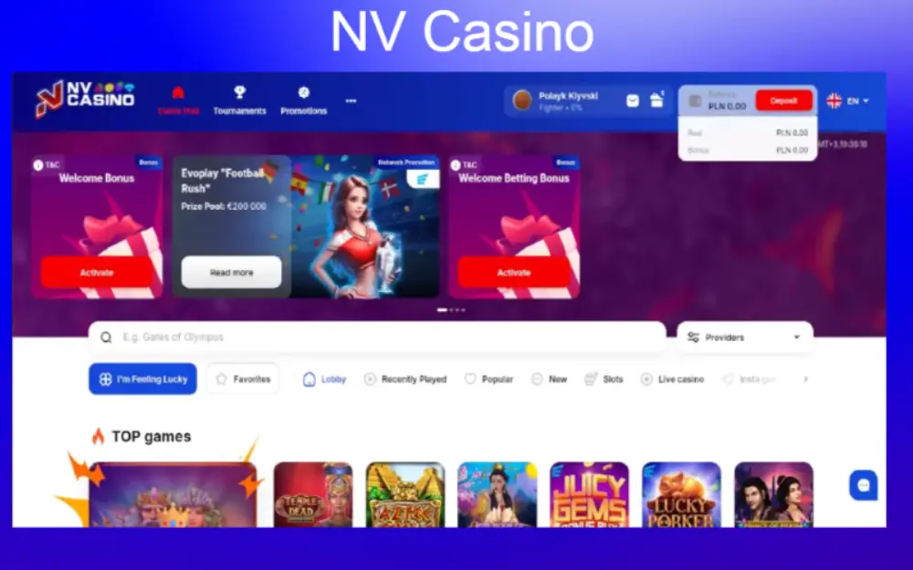 Oficjalna strona NVcasino Kasyno Internetowe